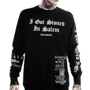Killstar size medium I Got Stoned in Salem Pullover Hoodie Top